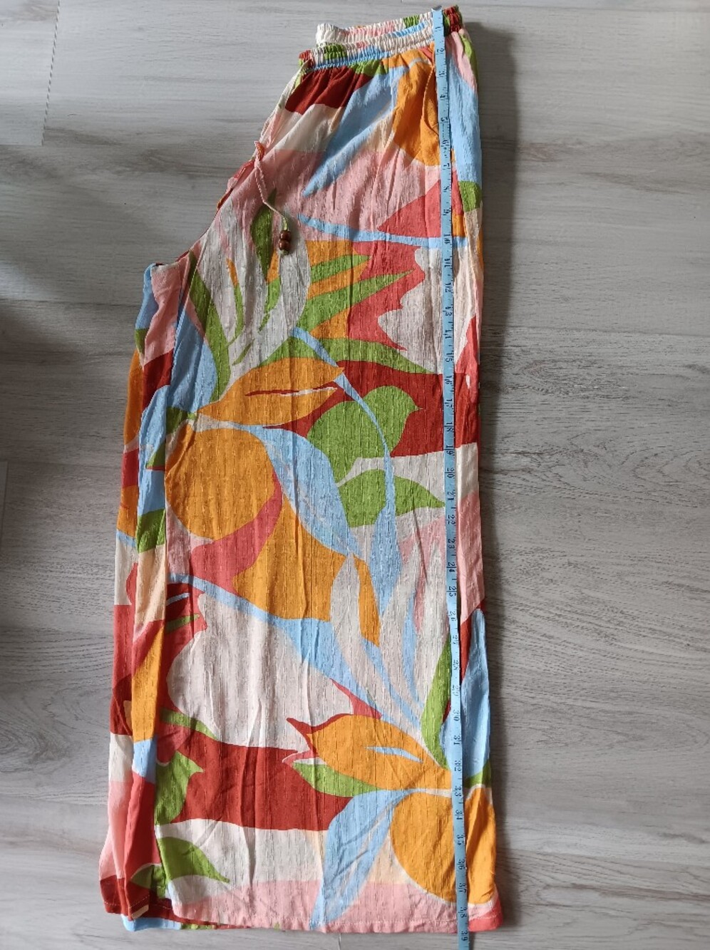 Christian Siriano NY Wide-Leg Pants Large Floral Pattern Orange Green Pink Small - Picture 14 of 16